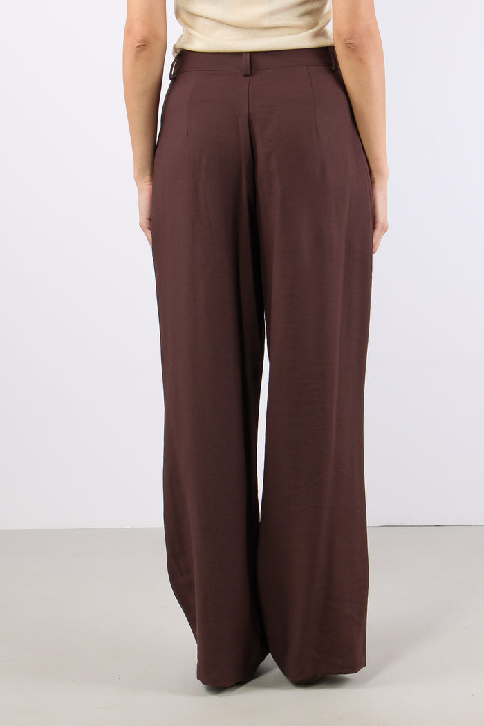 Pantalone Abbottonatura Asimme Cioccolato-4