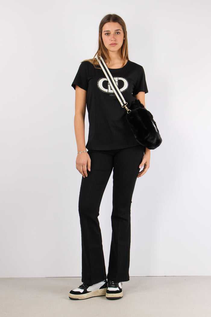 T-shirt Monogram Perle Nero/monogram-5