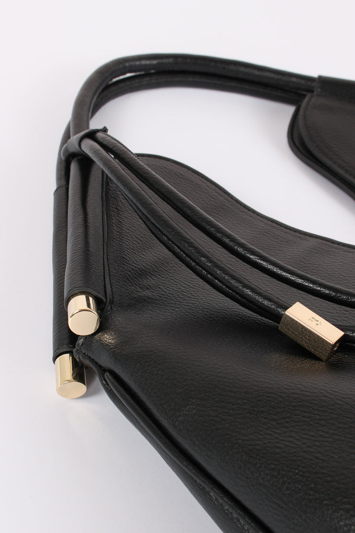 Amber Mazzaluna Ciondolo Oro Nero-6