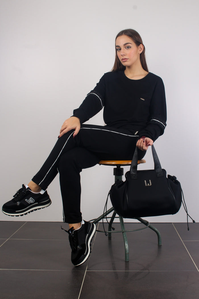 Pantalone Felpa Nero-4