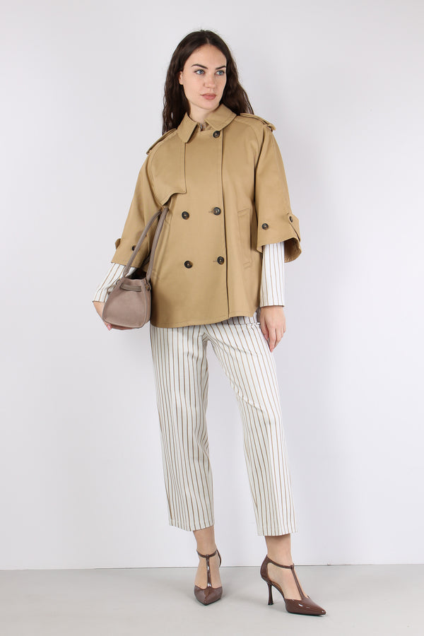 Cappa Canvas Manica 3/4 Tabacco