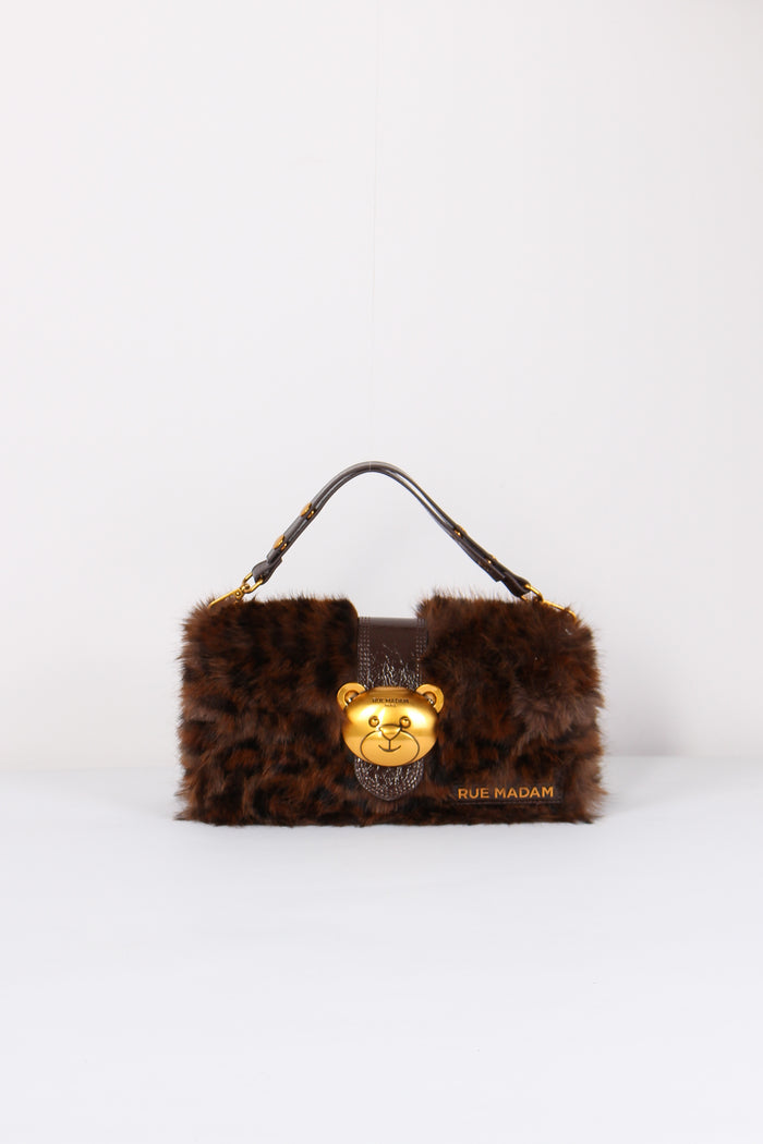 Tracolla Ecopelliccia Orsetto Fur Leopard