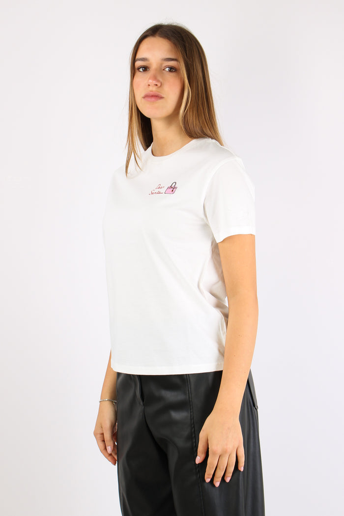 T-shirt Dear Santa Bag Bianco-4