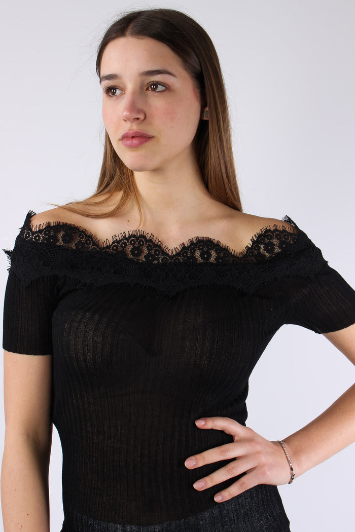 Haifi Top Inserto Pizzo Black-4