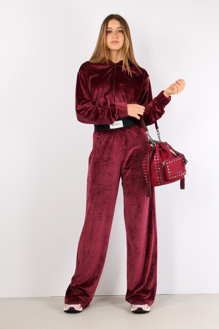 Pantalone Felpa Ciniglia Bordeaux