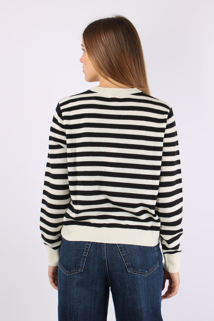 Maglia Girocollo Riga Bianco/nero-5