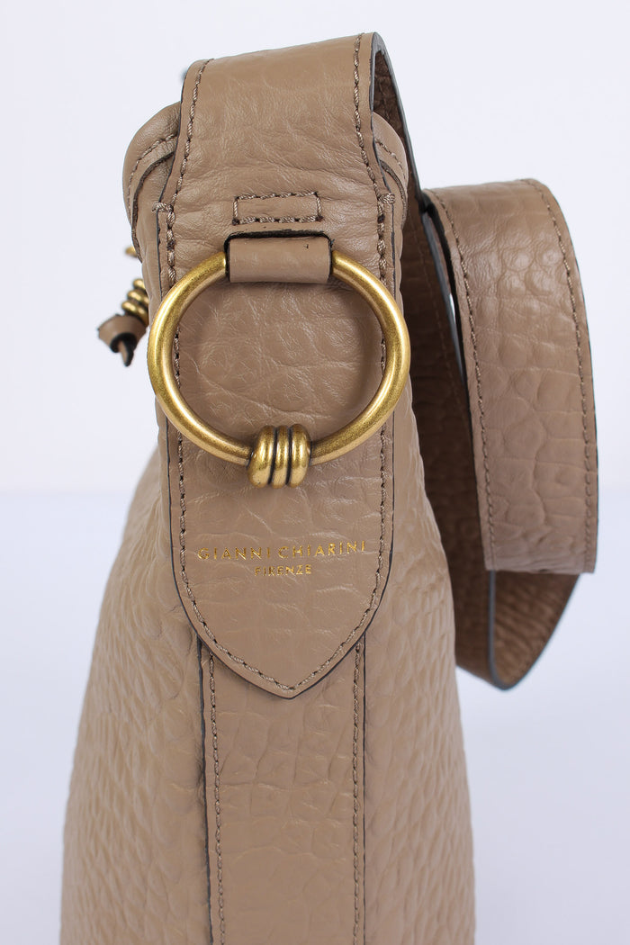 Carla Hobo Tracolla Pelle Martellata Taupe-5