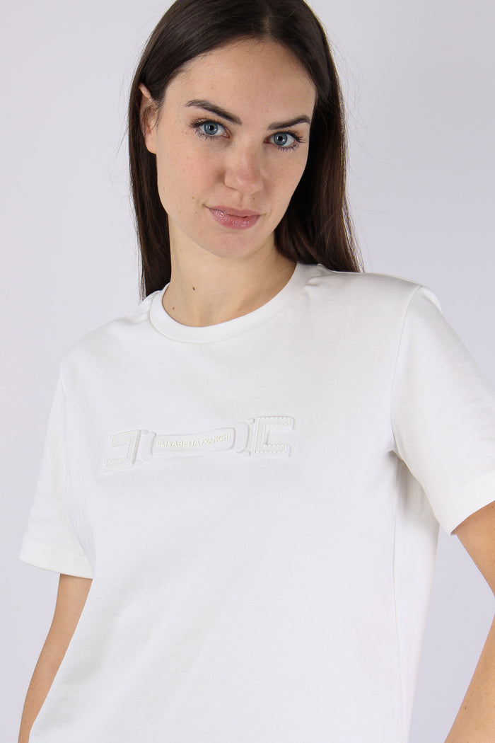 T-shirt Slim Logo Gesso-7