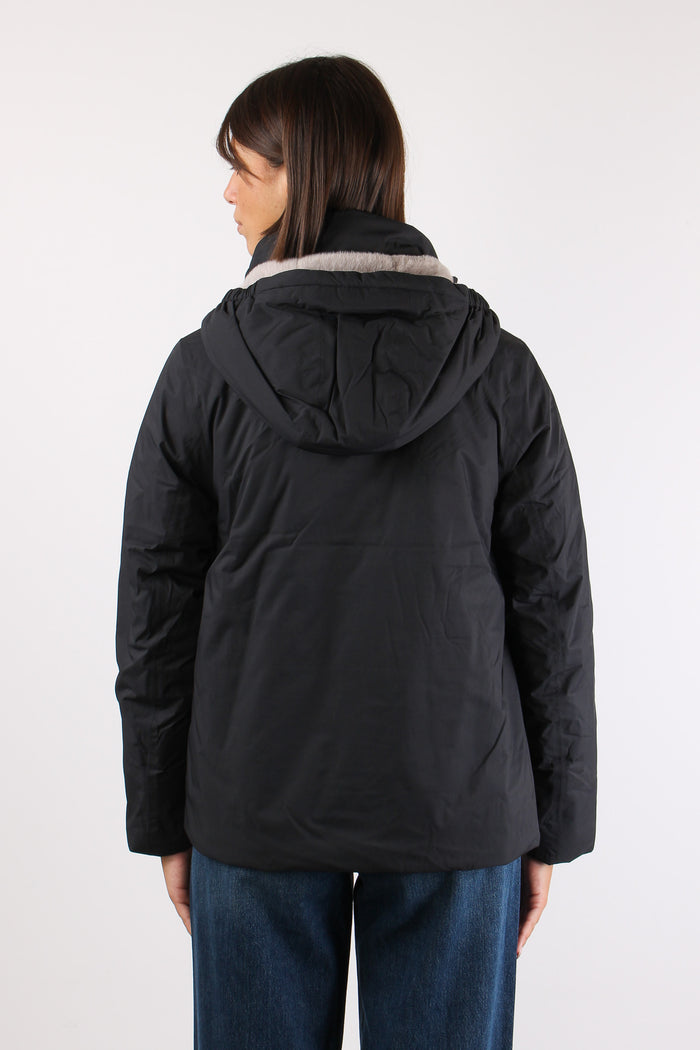 Giubbotto Corto Inserto Marmotta Black Pure/grey Warm-5