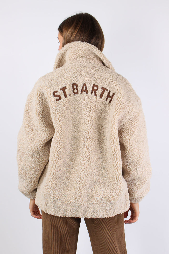 Cappotto Teddy Patch Panna-4