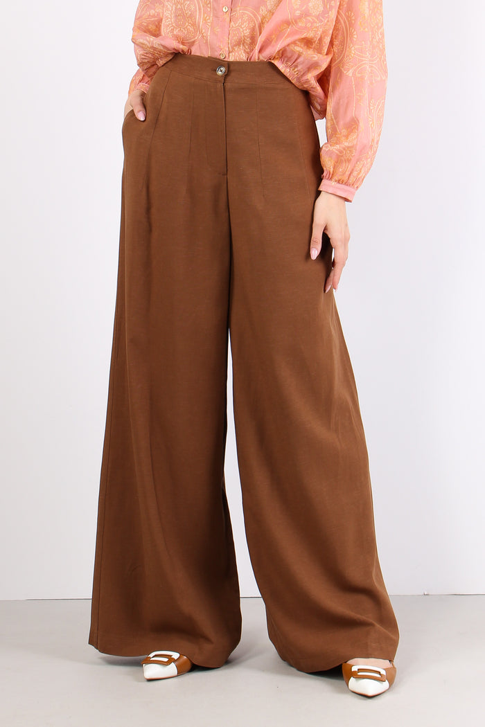 Pantalone Palazzo Misto Viscos Moro-2