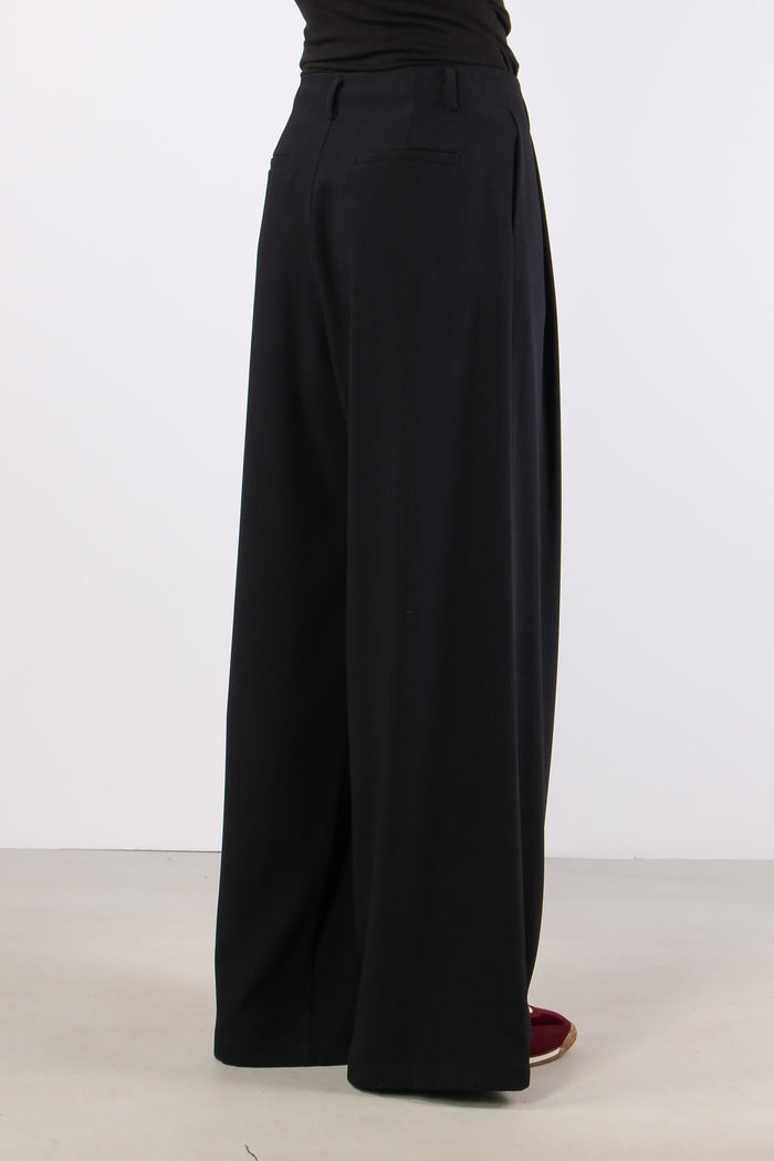 Pantalone Pences Crepe Nero-6