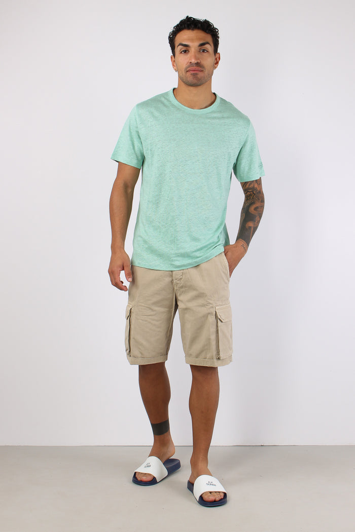 T-shirt 100% Lino Salvia-3