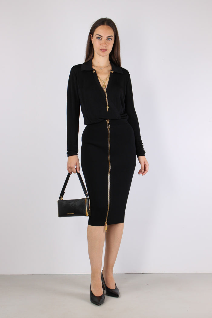 Body Tricot Scollo Zip Nero-9