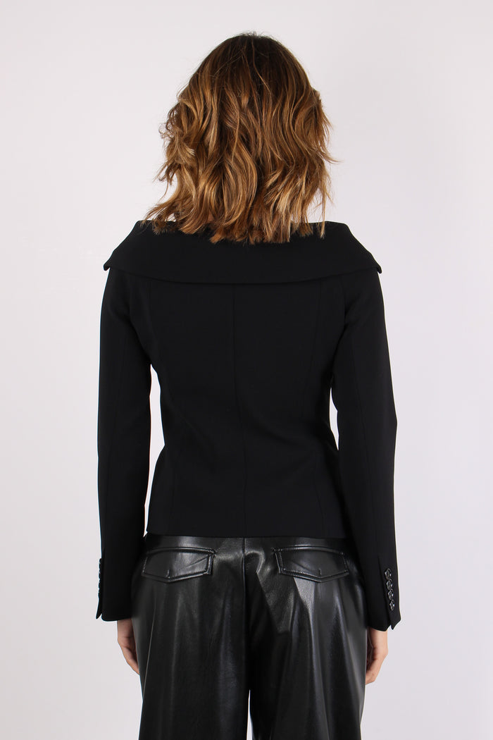 Antonina Giacca Omerale Botton Nero Limousine-5