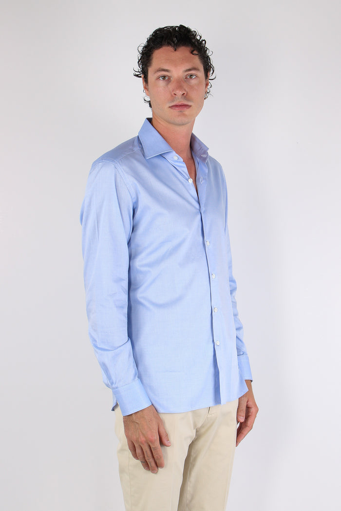Camicia Oxford Celeste-6