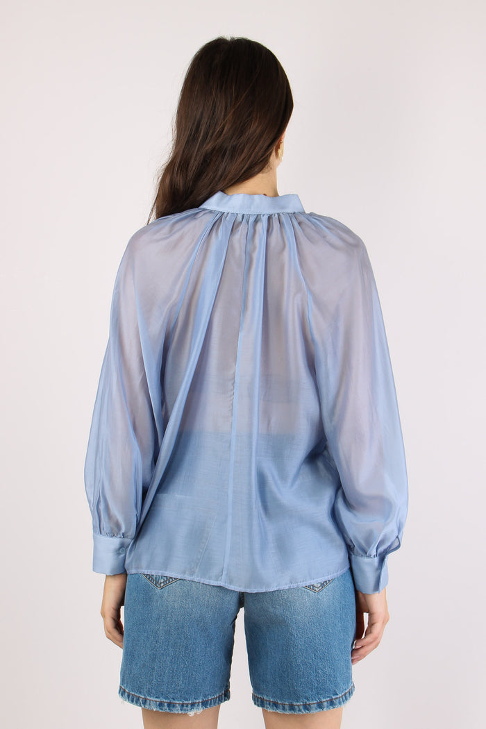 Camicia Coreana Mussola Azzurro-4
