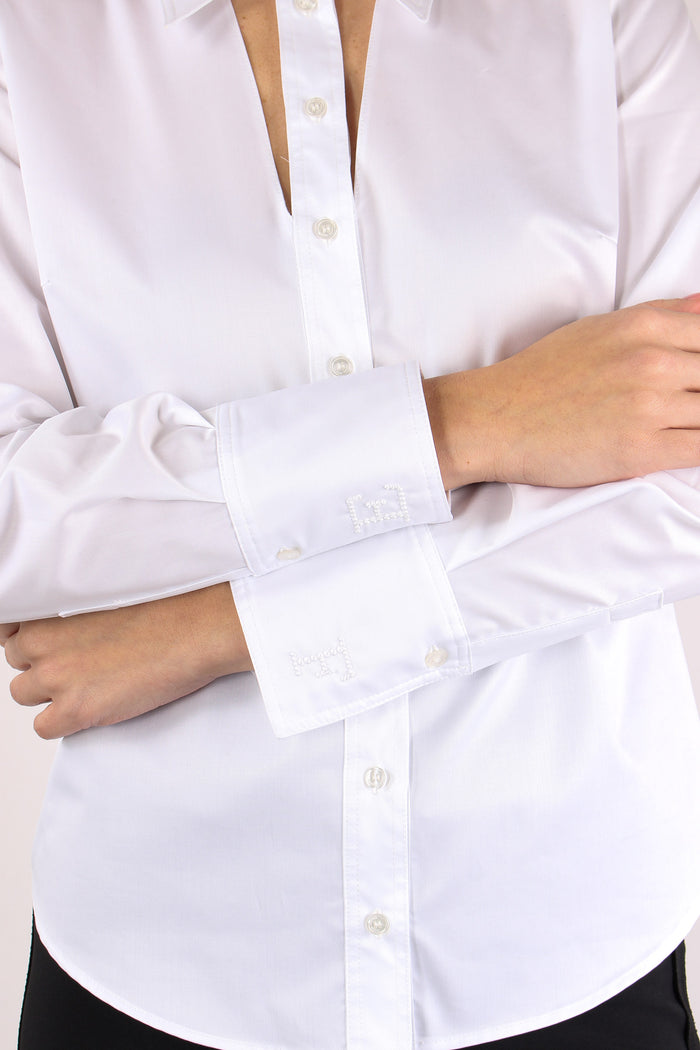 Camicia Regular Taglia Cut Out Bianco-10