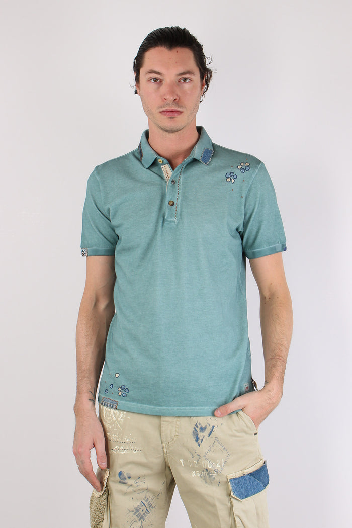 Polo Ricami Fiori Goccia-3