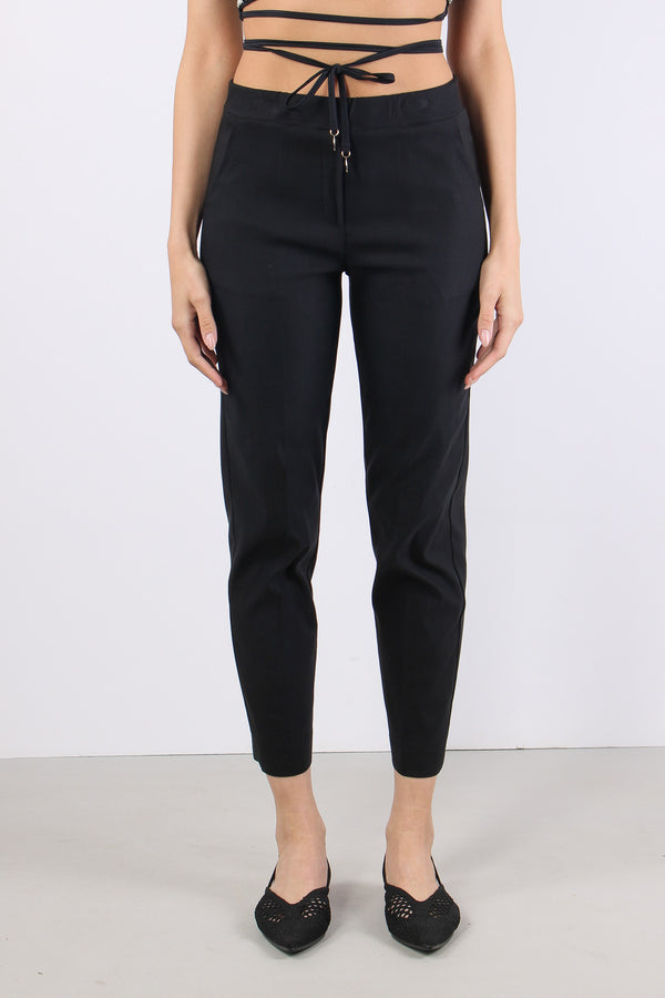 Pantalone Bengalina Spacchetti Nero-2