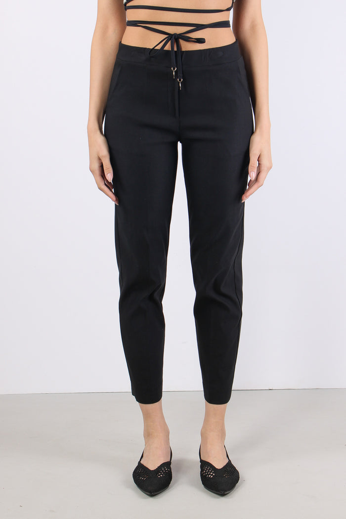 Pantalone Bengalina Spacchetti Nero-2