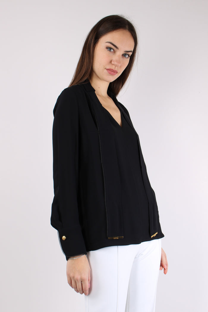 Camicia Cravatta Nero-7