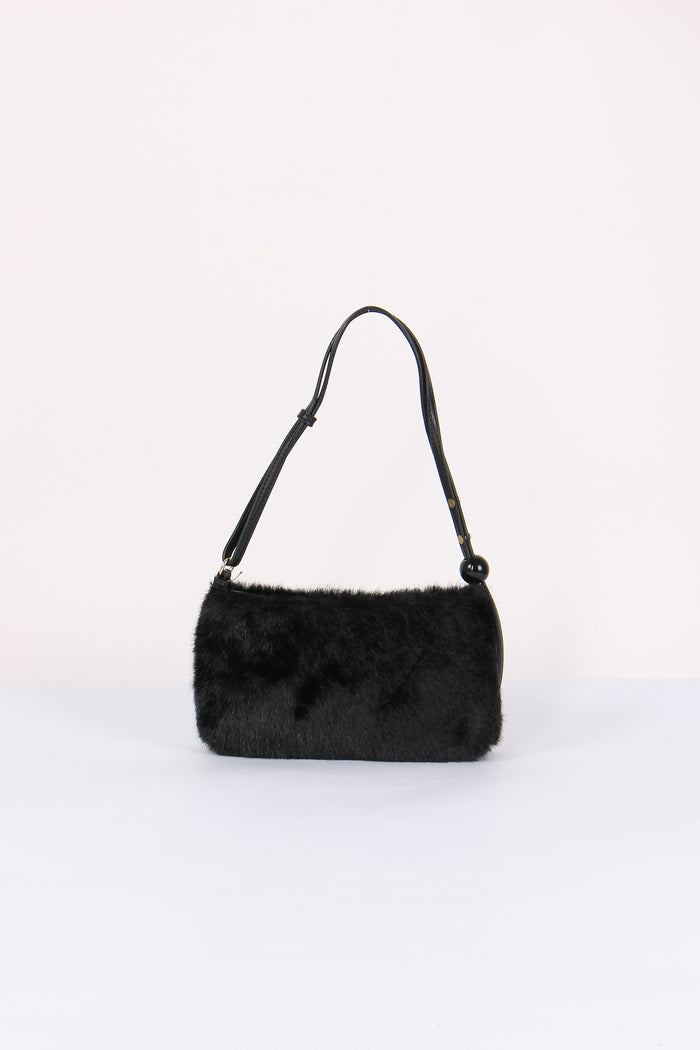 Malachite Pochette Ecopelliccia Nero-3