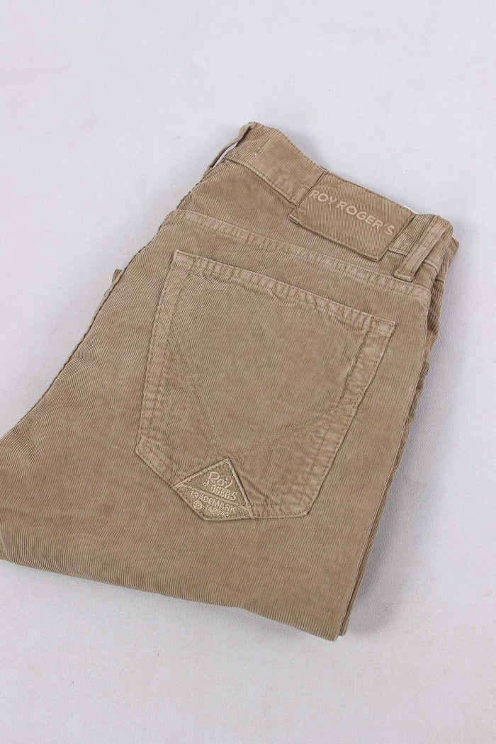 Pantalone Velluto Millerighe Beige-4