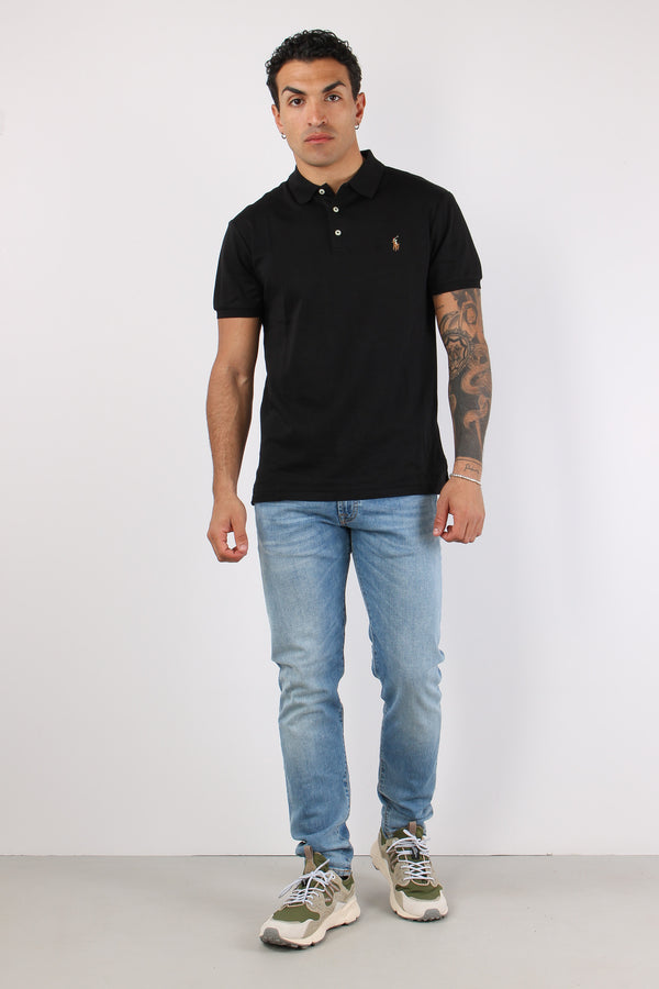 Polo Slim Fit Stretch Polo Black-2