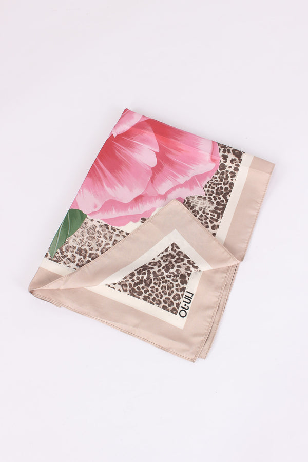 Ecs Foulard Flowers Rosa