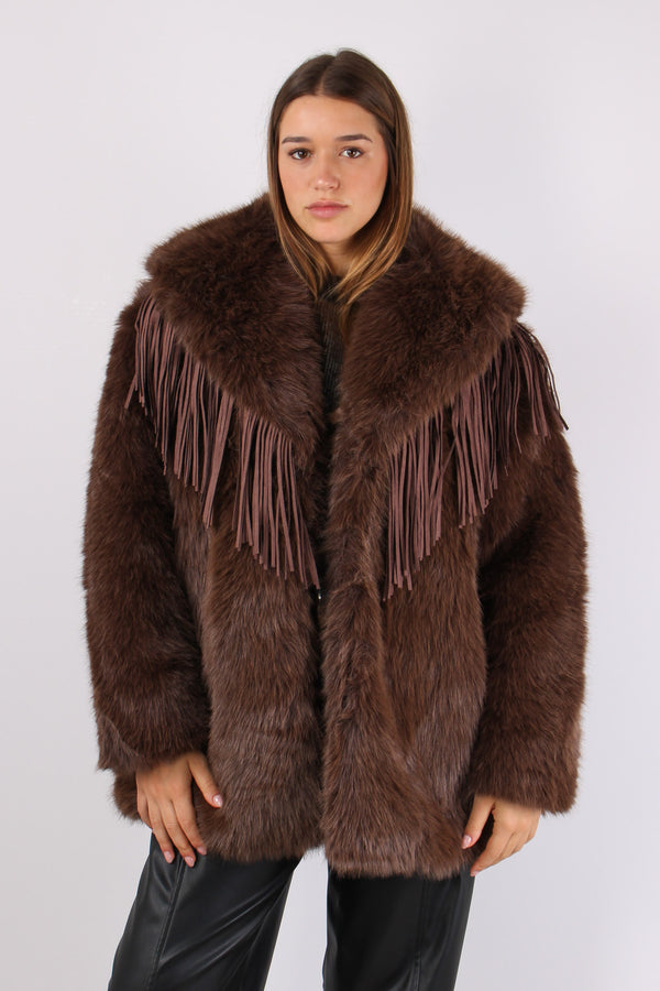 Ecopelliccia Lunga Manica 3/a Brown-2