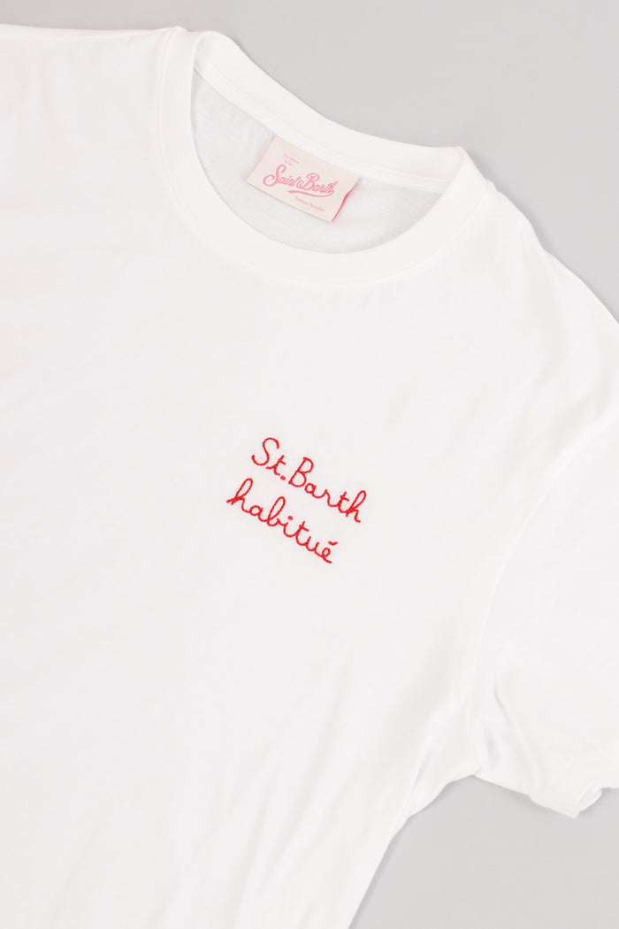 T-shirt St Barth Habitue Bianco-7