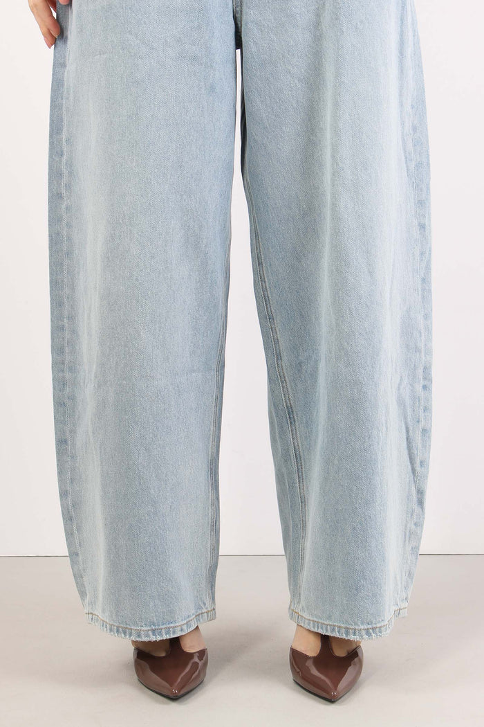 Denim Palazzo Pulito Denim Chiaro-8
