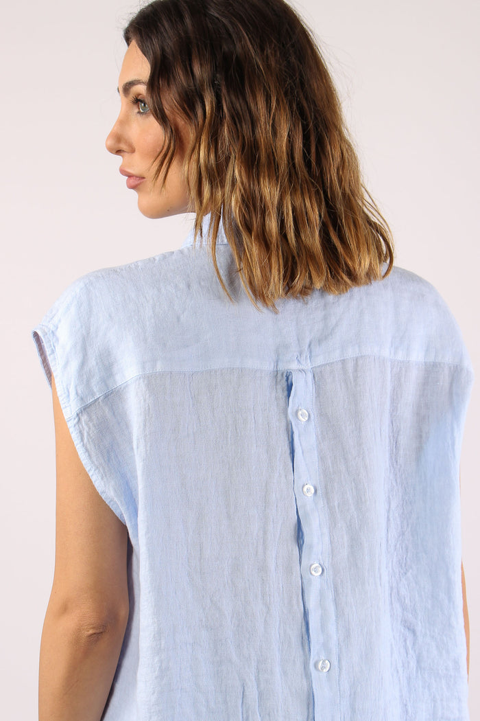 Camicia Smanicata Bottini Retr Azzurro-8