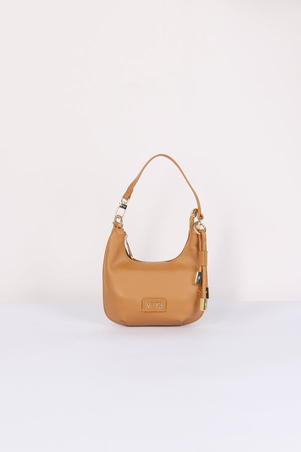 Amber Mezzaluna Small Ciondolo Oro Camel