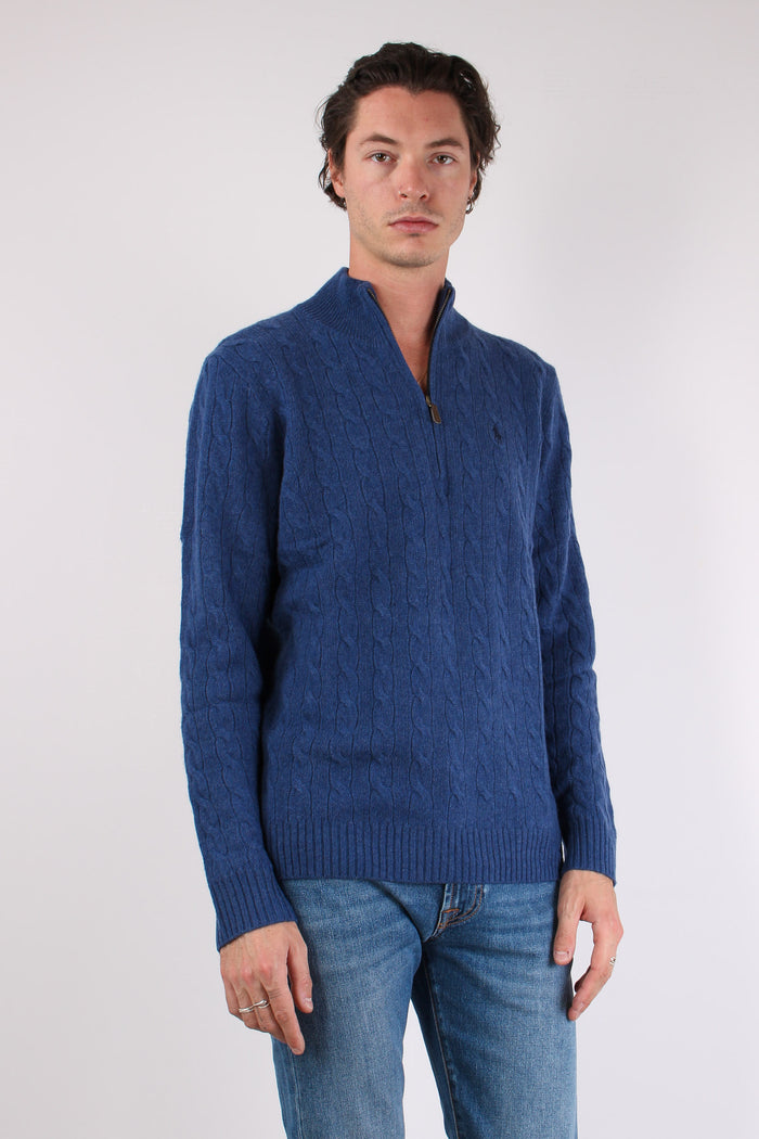 Felpa Mezza Zip Tecnica Rustic Navy-7