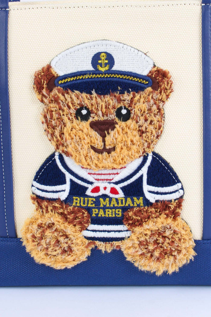 Shopping Canvas Orso Bicolor Blue-4