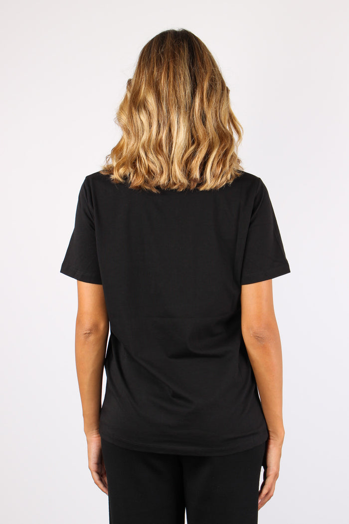 T-shirt Logo Strass Nero-3