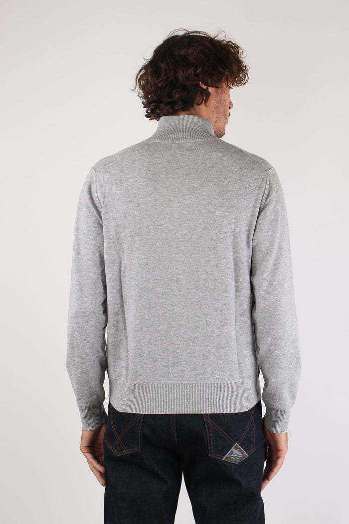 Full Zip Logo Grigio-4