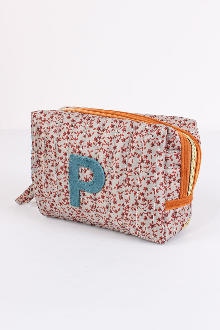 Pochette Patch Lettera P Fango/arancio-4