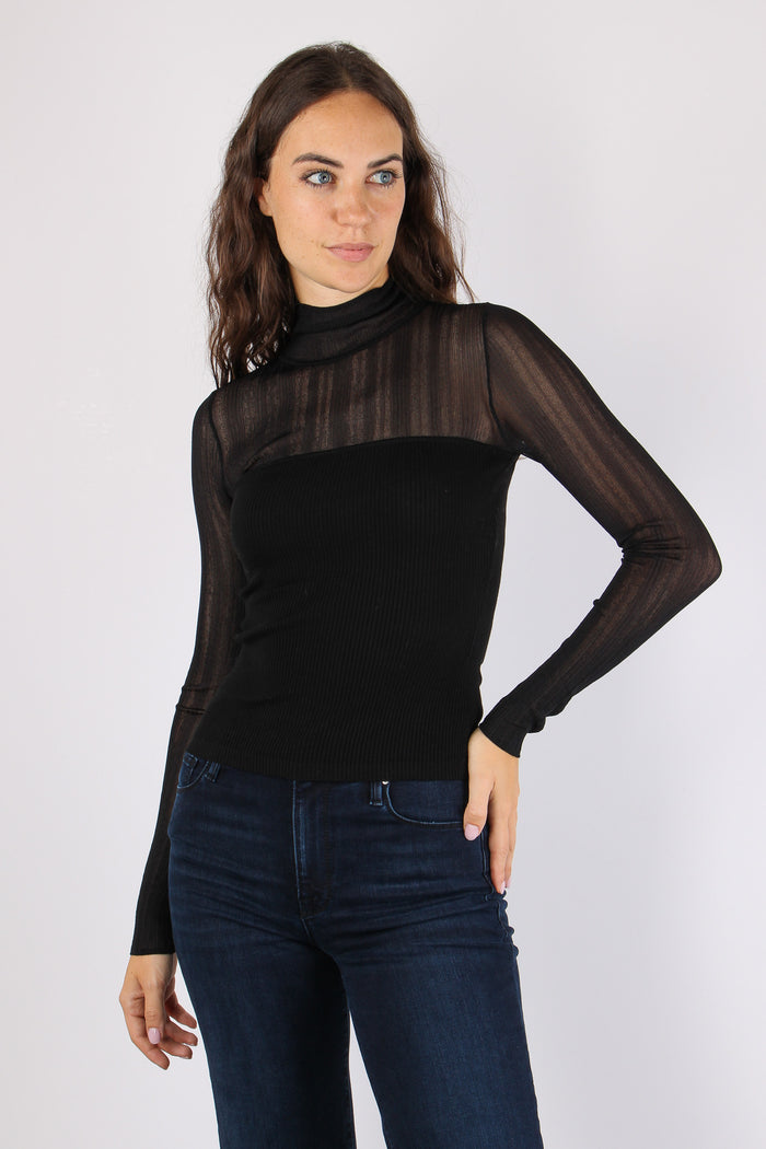 Mllattila Lupetto Velo Bimateriale Nero-5