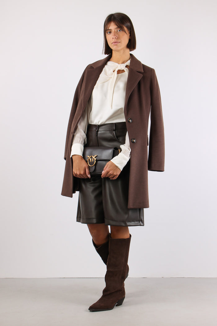 Blusa Bimateriale Fiocco Panna-4