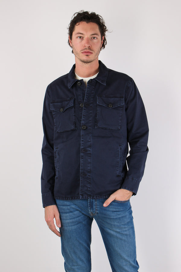 Giubbotto Cotone Bottoni Blue
