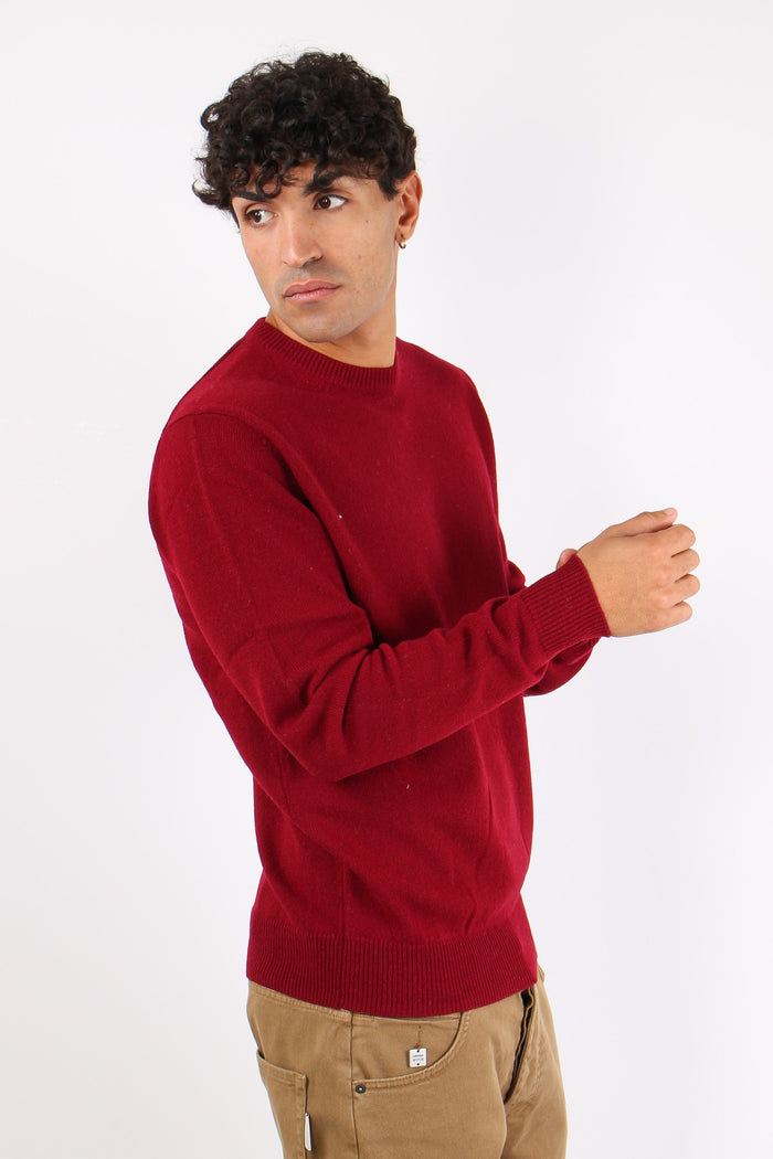 Girocollo Lambswool Bordeaux-3