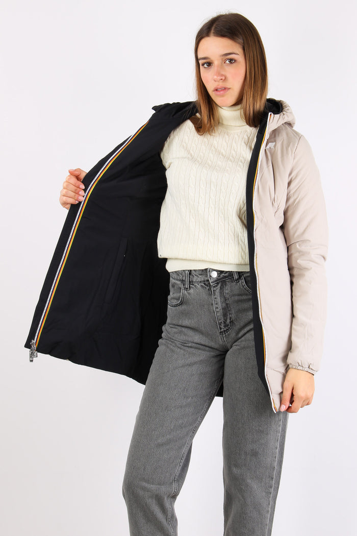 Giubbotto Lungo Reversibile Black/beige-6