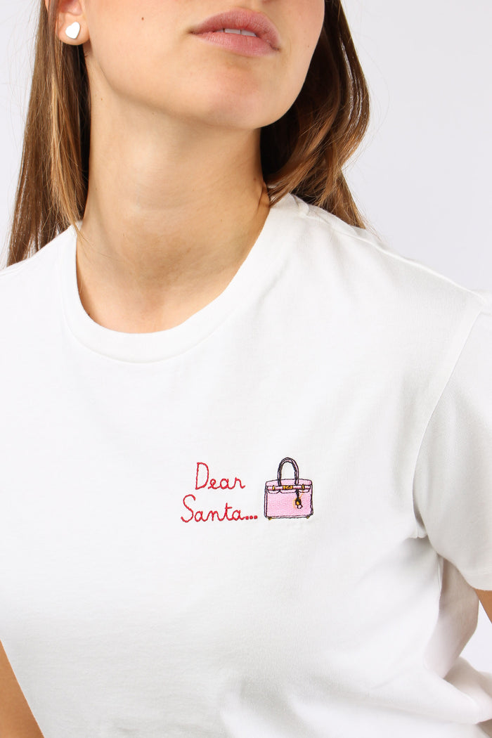 T-shirt Dear Santa Bag Bianco-8