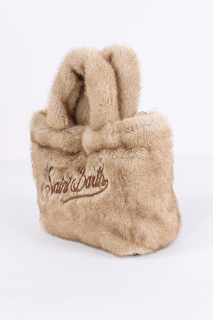 Borsa Mano Pelliccia Panna-4