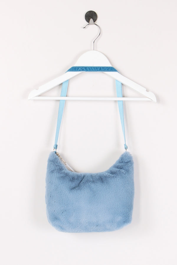 Borsa Pelliccia Azzurro-2