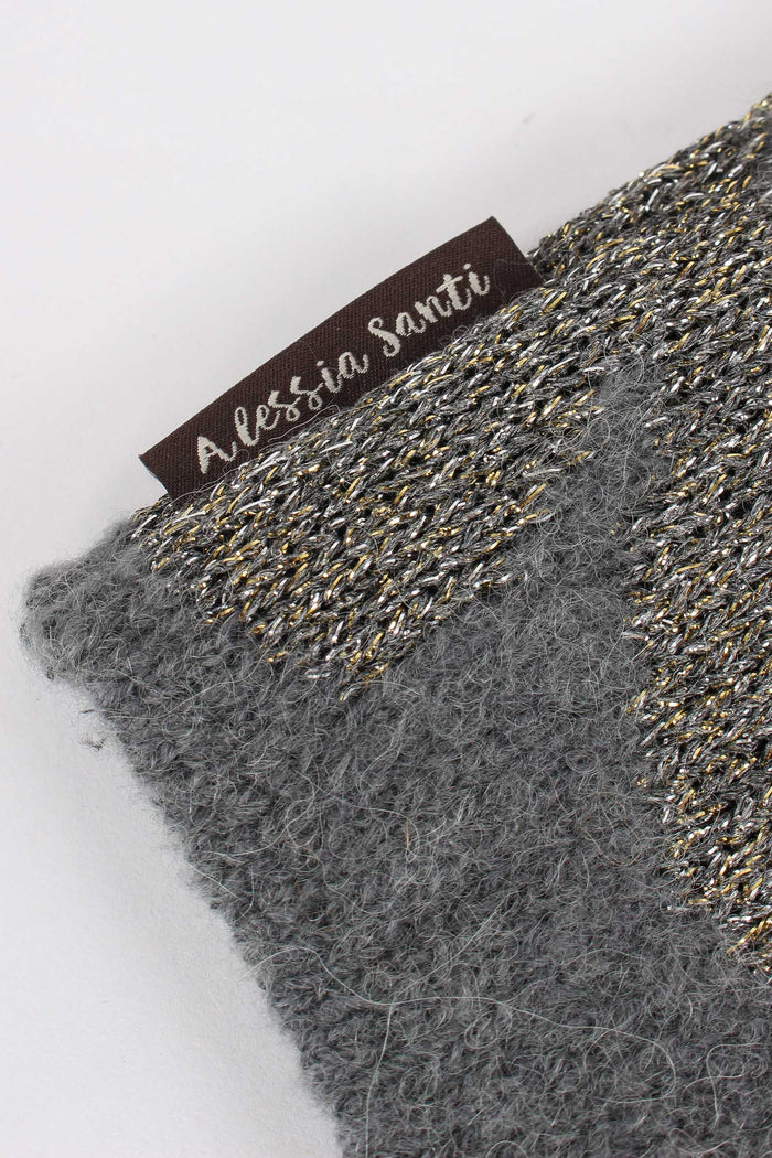 Cuffia Lurex Grigio Scuro-4