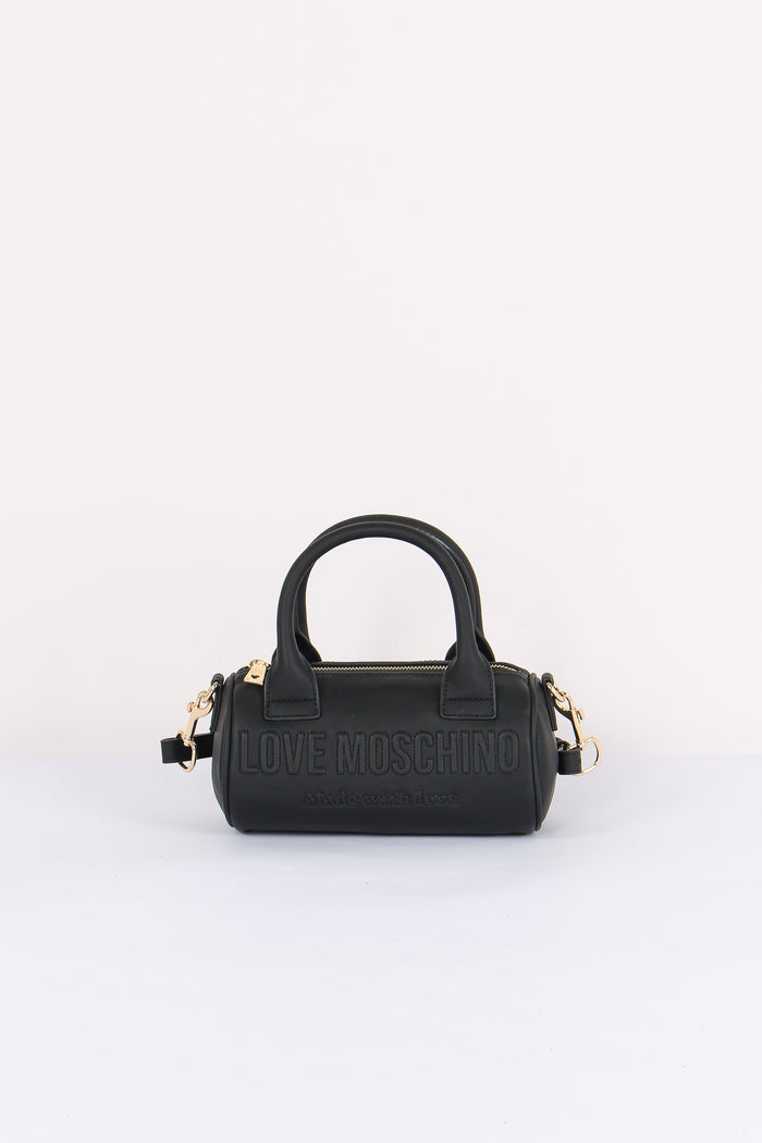 Bauletto Effetto Denim Nero